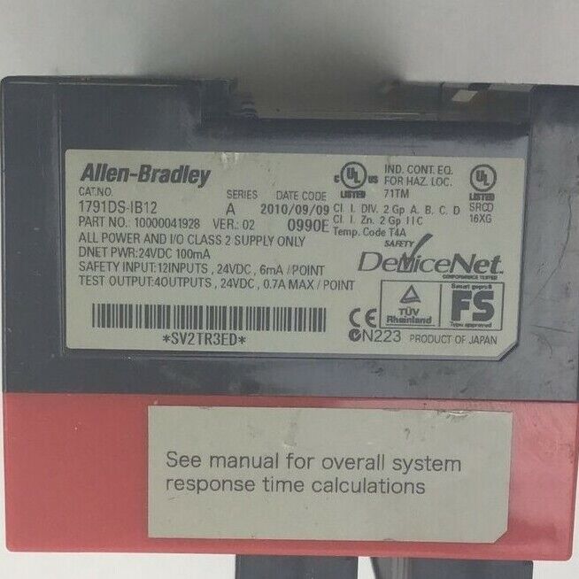 ALLEN BRADLEY 1791DS-IB12 COMPACT BLOCK 12INPUT 24VDC SER.A VER.02
