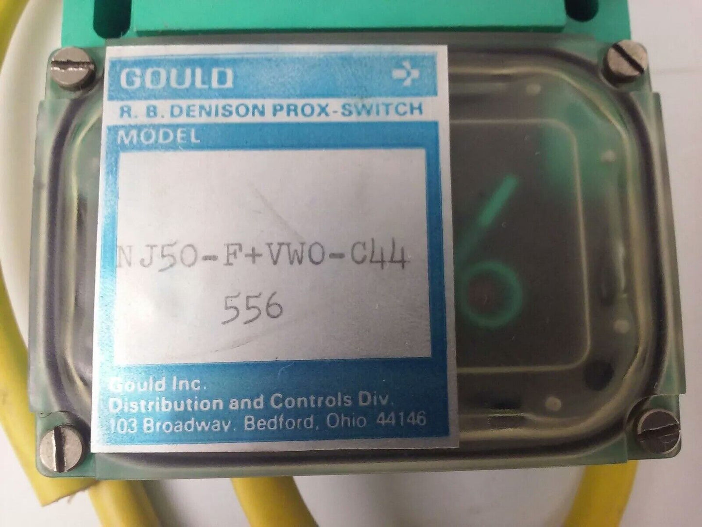GOULD R.B.DENISON NJ50-F+VWO-C44 556, PROXIMITY LIMIT SWITCH, NEW SURPLUS, NJ50