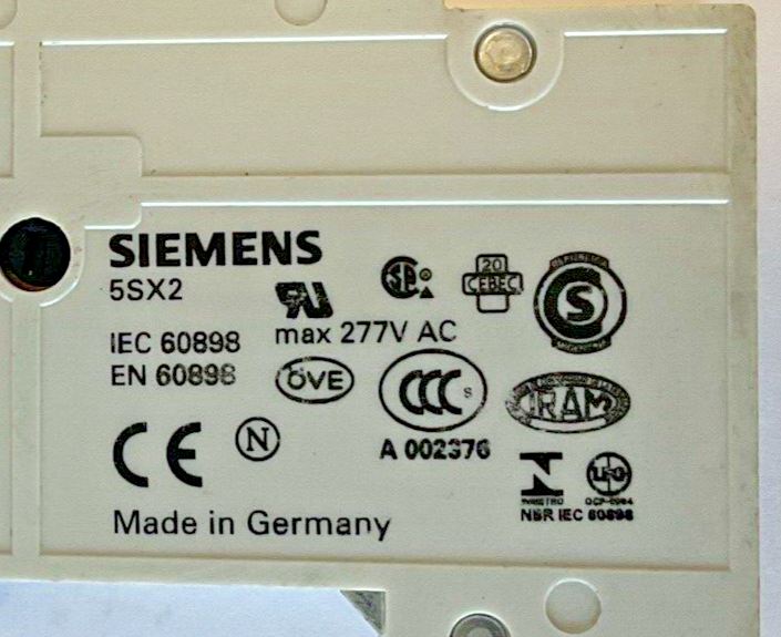 SIEMENS 5SX2 CIRCUIT BREAKER 230/400VAC B6 ****LOTOF2***