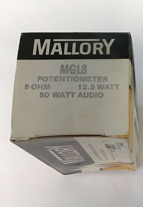MALLORY MGL8 POTENTIOMETER 8OHM 12.5WATT 50WATT AUDIO