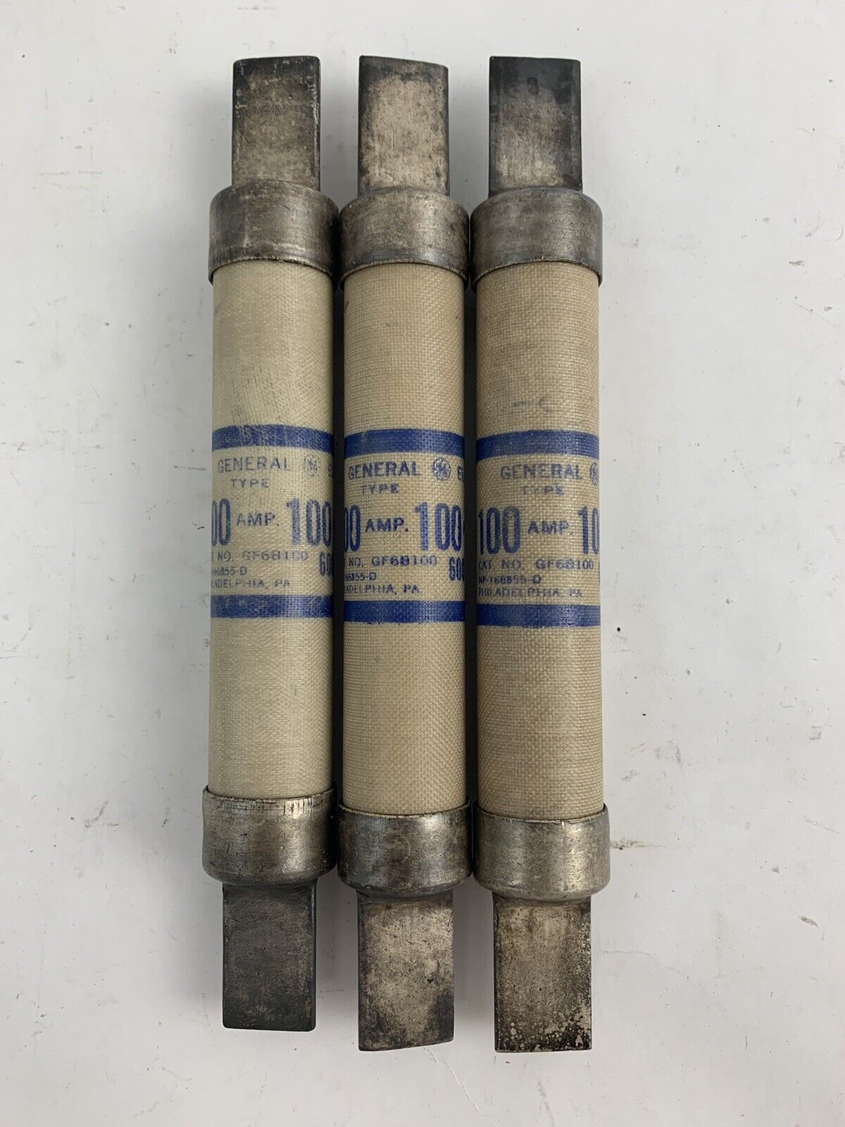General Electric GF6B100 100A 600V Fuse "Lot of 3"
