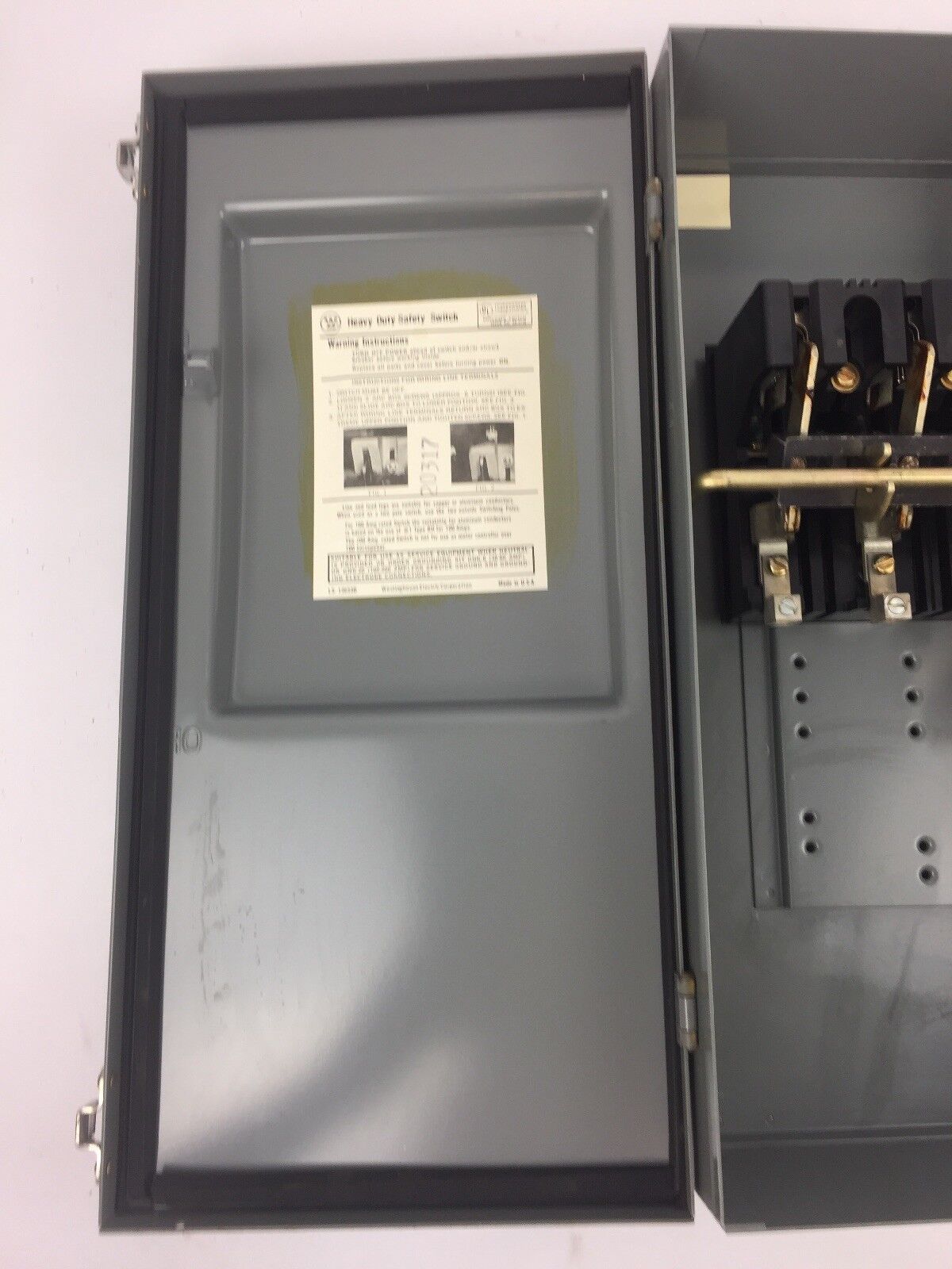 WESTINGHOUSE JHU361 HEAVY DUTY SAFETY SWITCH 600 VAC 480 VAC 240 VAC 30 AMP