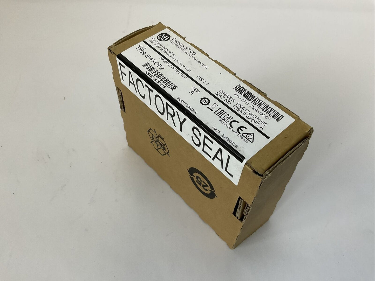 ALLEN BRADLEY 1769-IF4XOF2 SER A FW 1.1 DIR.VER 10001246376/02 4 CH INPUT / 2 CH