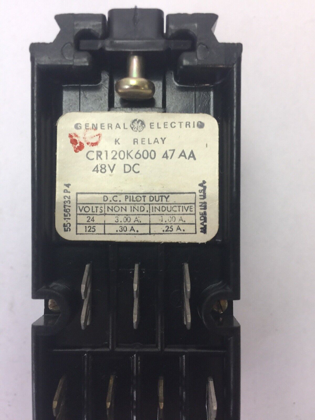 GE CR120K60047AA RELAY 48VDC
