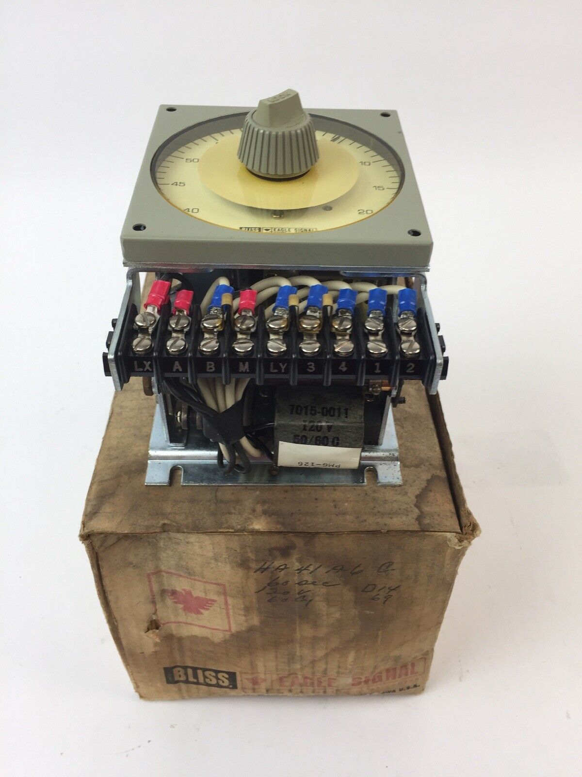 BLISS EAGLE SIGNAL HA41A6 TIME COUNT CONTROL 60 SECONDS TIMER 15AMP 120V 60CY