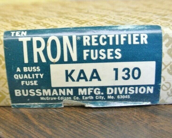 LOT of 6 / BUSSMANN KAA130 RECTIFIER FUSE / 130A / 130V / NEW SURPLUS