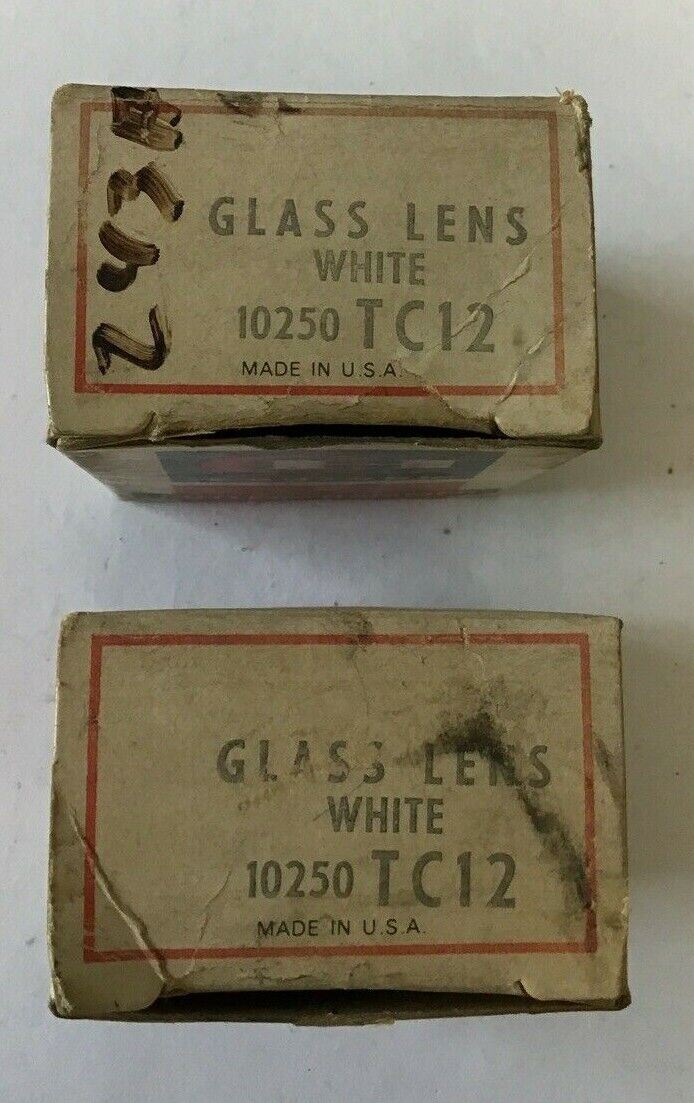 CUTLER HAMMER 10250 TC12 GLASS LENS WHITE 10250TC12 ***LOTOF2***