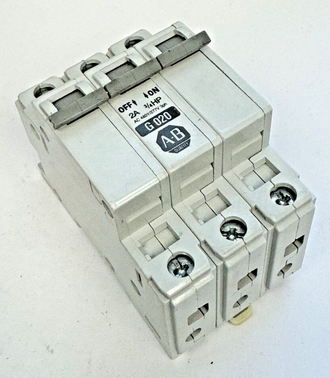 ALLEN-BRADLEY - 1492-CB3-G020 SER. C - MOTOR CONT. - 3P, 2 A, 277 V, 3/4 HP, 3PH
