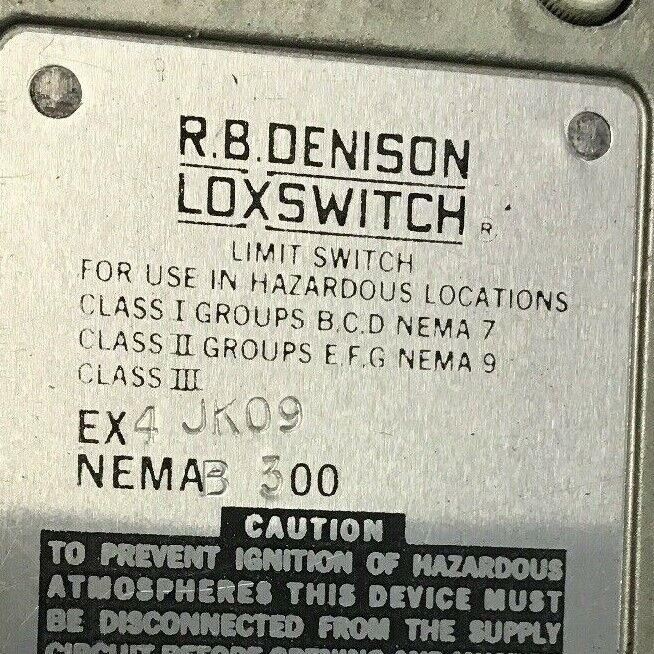 GOULD EX4 JK09 R.B.DENISON LOXSWITCH NEMA B300