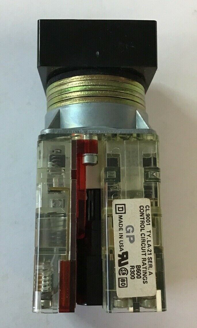 SQUARE D 9001 LS1LA1 ILLUMINATED PUSHBUTTON 120/110V 60/50HZ