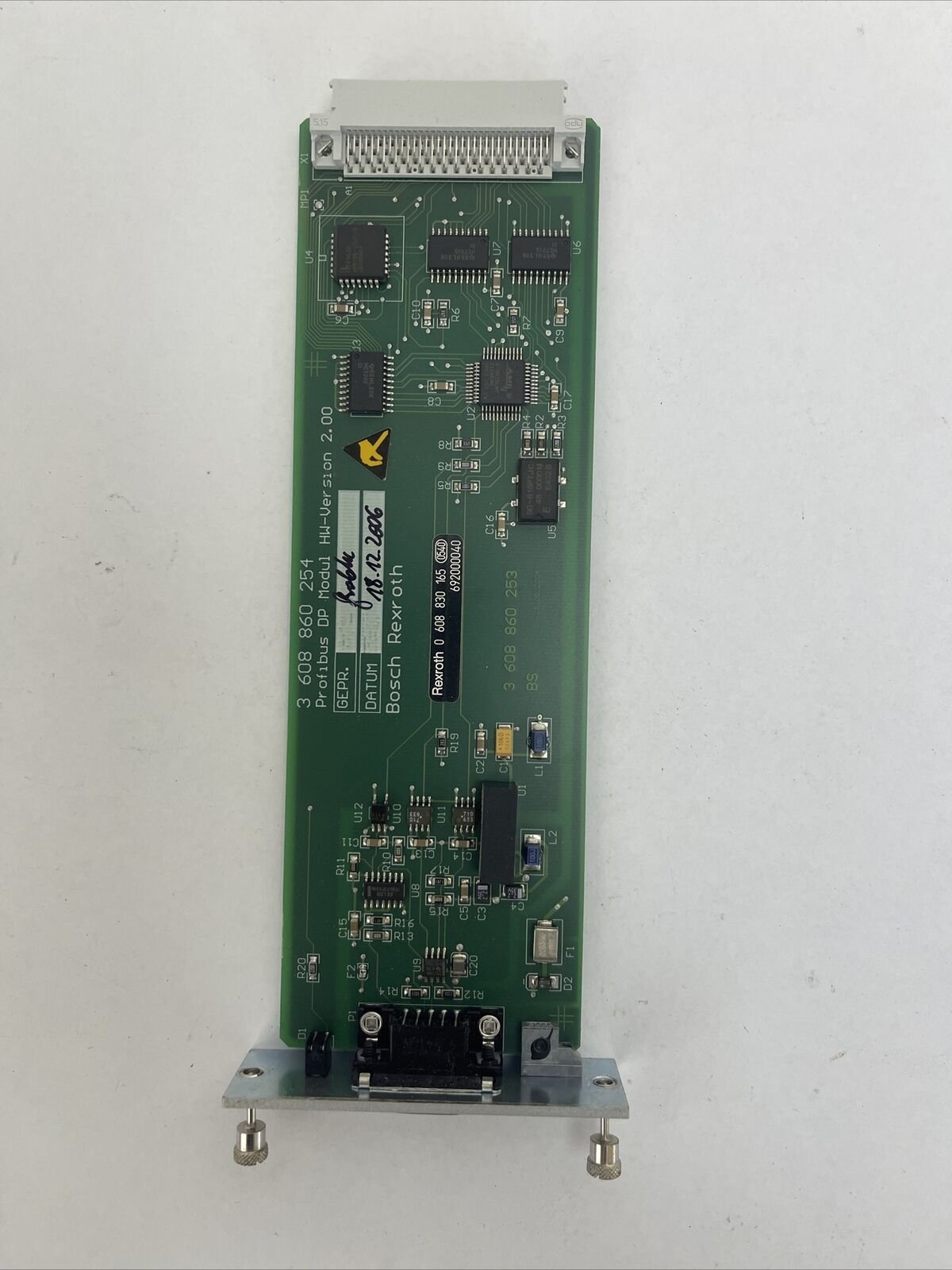 BOSCH REXROTH 0 608 830 165 SMPDP PROFIBUS DP MODULE HW-VERSION 2.00 3608860254