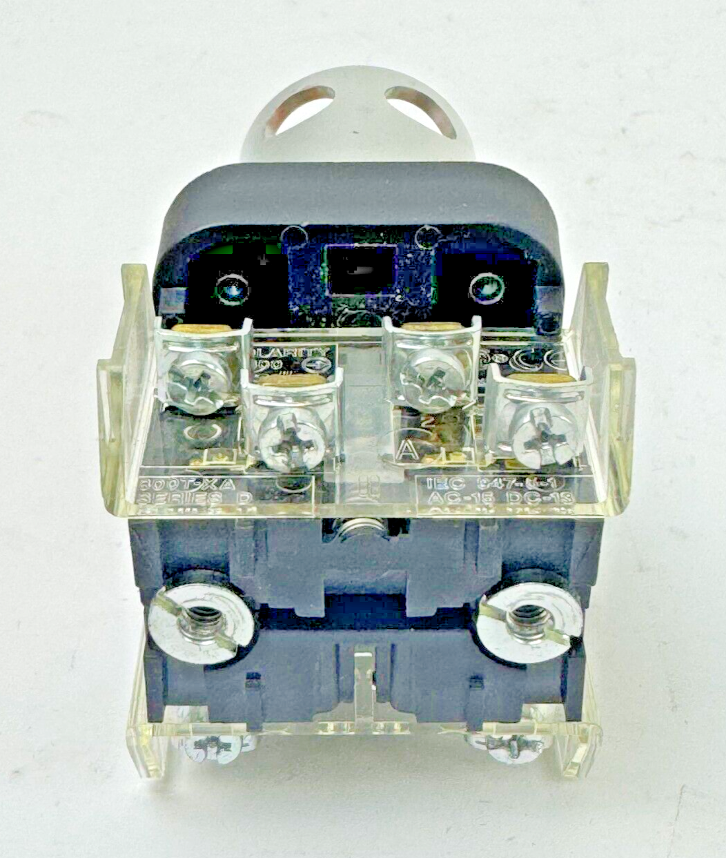 ALLEN-BRADLEY - 800T-QAH24A SER. T - AMBER PUSH BUTTON W/ 800T-XA SER. D & GUARD