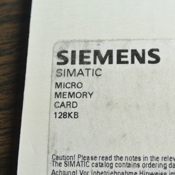 SIEMENS 6ES7 953-8LG00-0AA0 - SIMATIC MICRO MEMORY CARD - 128KB - NEW SURPLUS