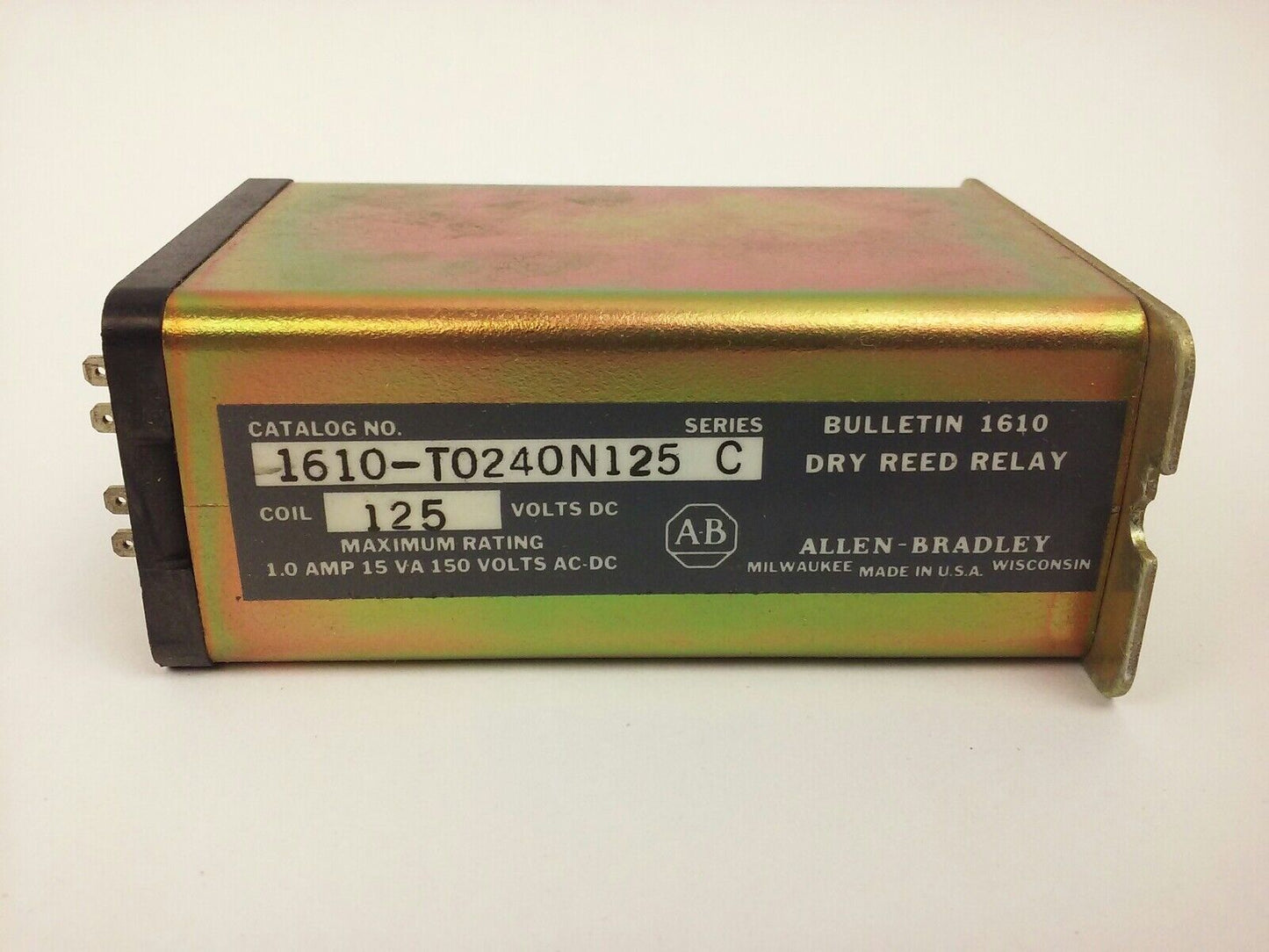 ALLEN BRADLEY, 1610-T0240N125, SER. C, DRY REED RELAY, 125VDC, 1A, 15VA, NEW