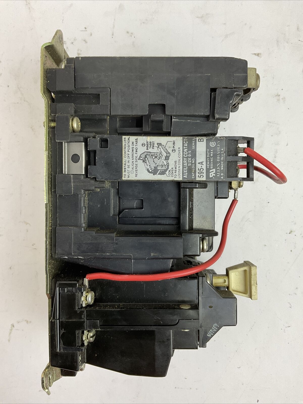 ALLEN BRADLEY 509-BOD SER B 600VAC 27A 10HP COIL 115-120V W44 HEATERS 509-B0D
