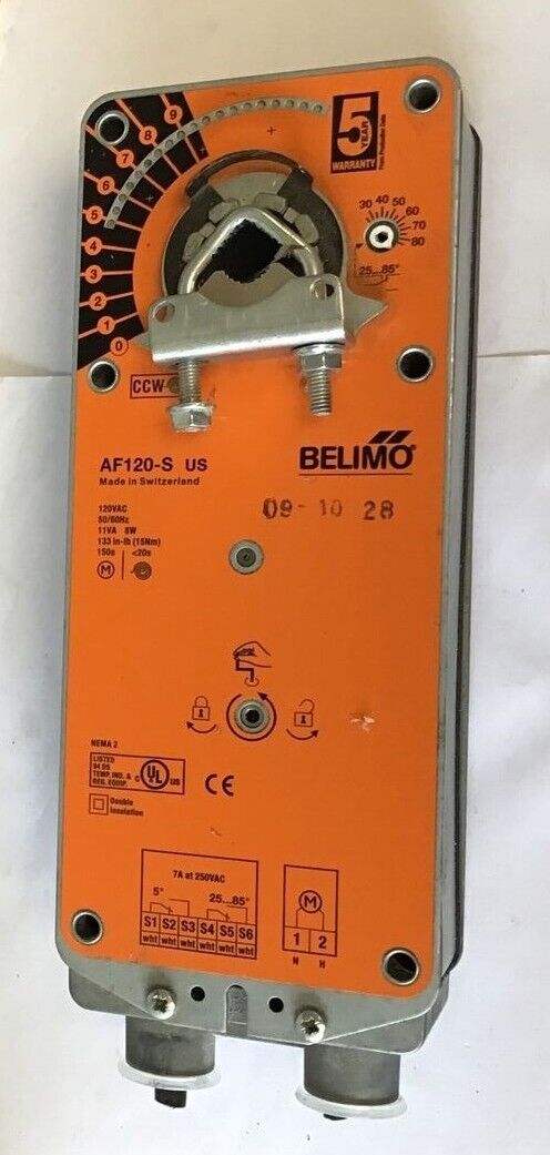 BELIMO AF120-S SPRING RETURN ACTUATOR 120VAC 50/60HZ 11VA 8W