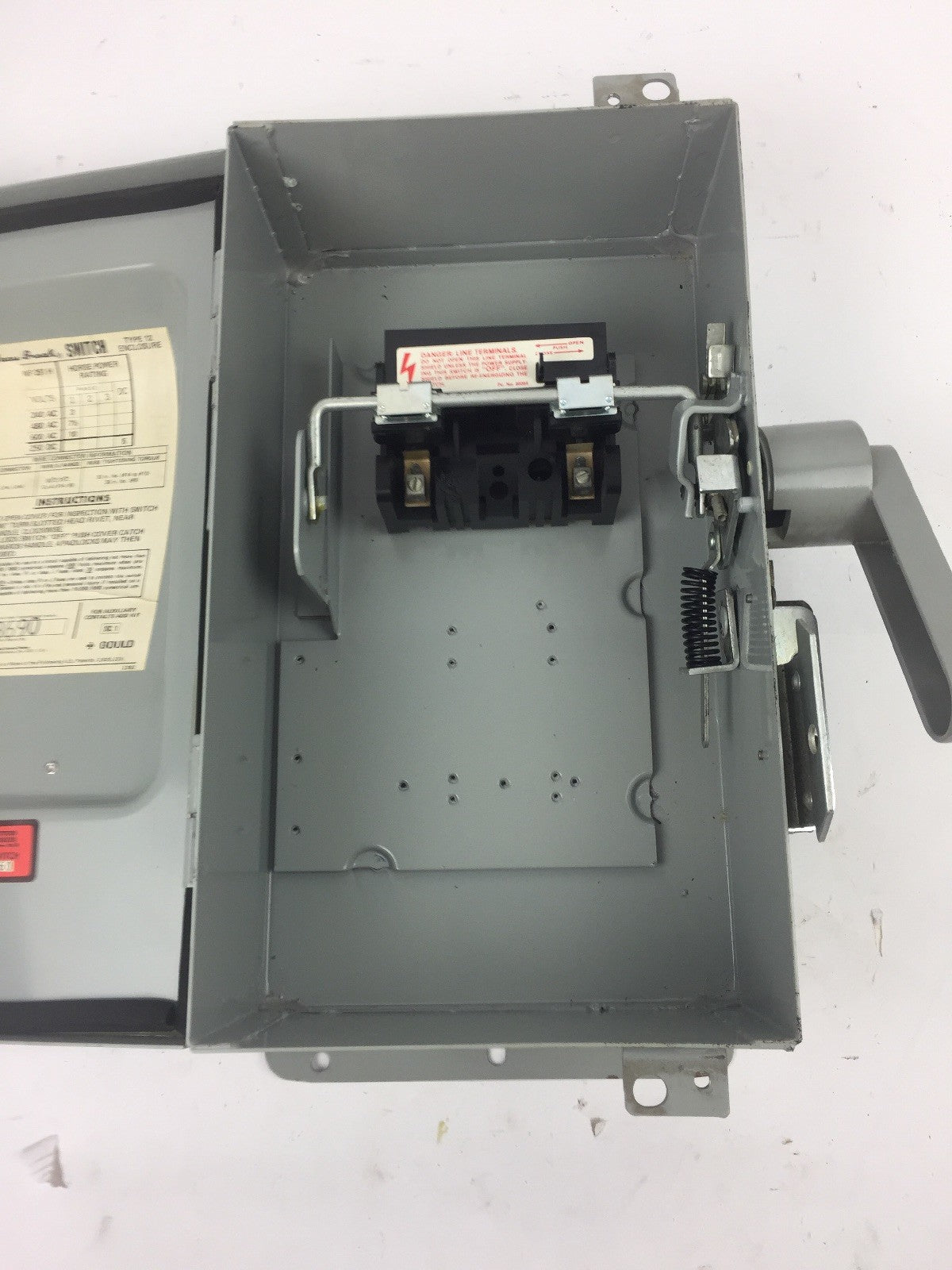 GOULD ITE NF251H VACU-BREAK SWITCH W/CLAMPMATIC CONTACTS 600 VAC 30 AMP 1 PHASE