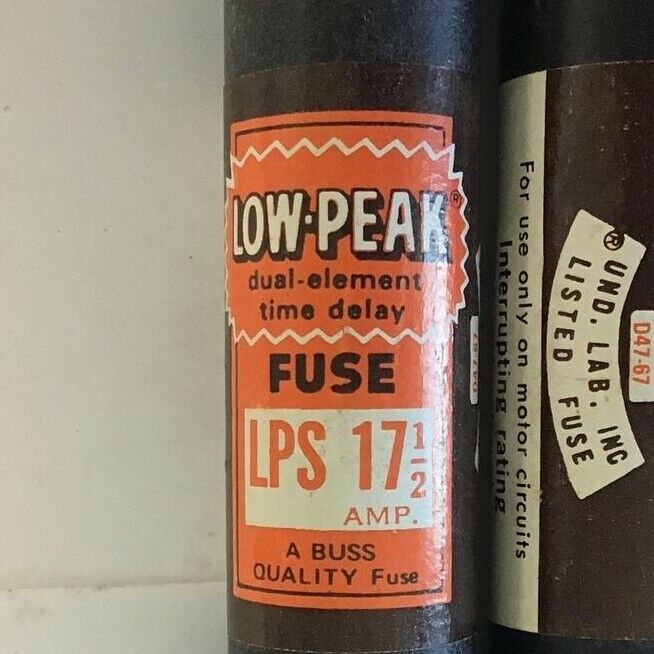 BUSSMANN LPS 17 1/2 TIME-DELAY CLASS K5 FUSE 600V***LOTOF8***