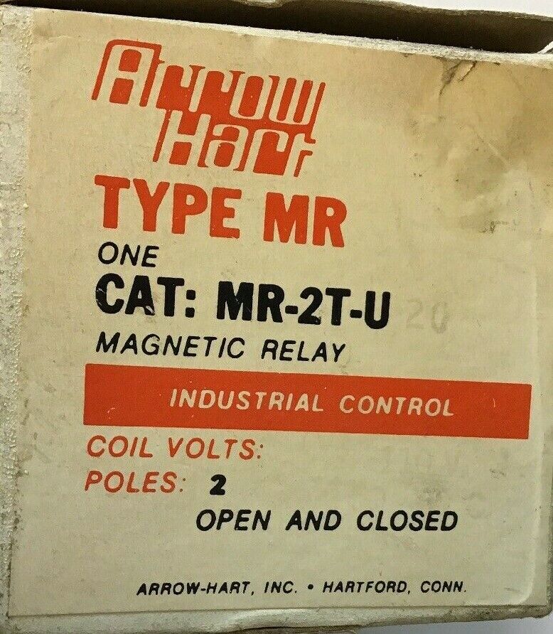 ARROW HART MR-2T-U20 MAGNETIC RELAY 2POLE