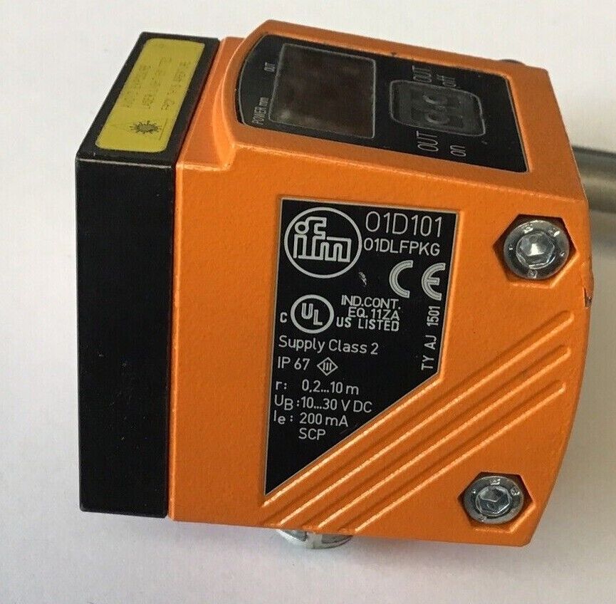 IFM O1DLFPKG PHOTO ELECTRIC DISTANCE SENSOR O1D101 30VDC 200MA