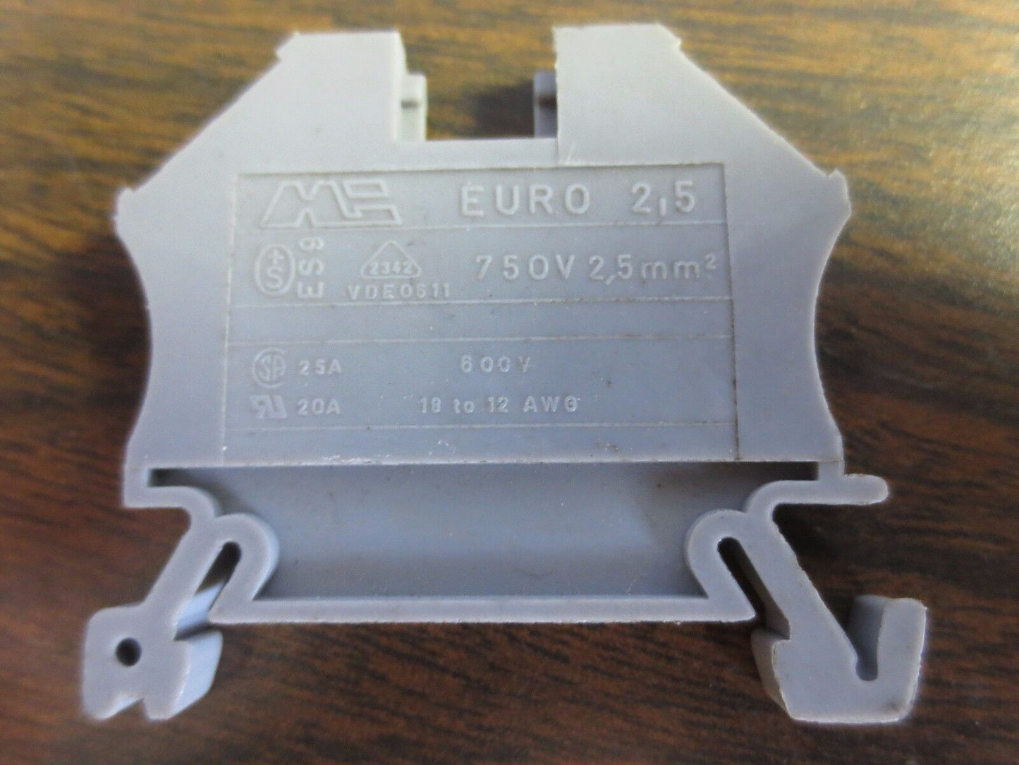 EURO 2.5 TERMINAL BLOCKS - GRAY - LOT of 5 - EURO 2,5 - MORSETTITALIA