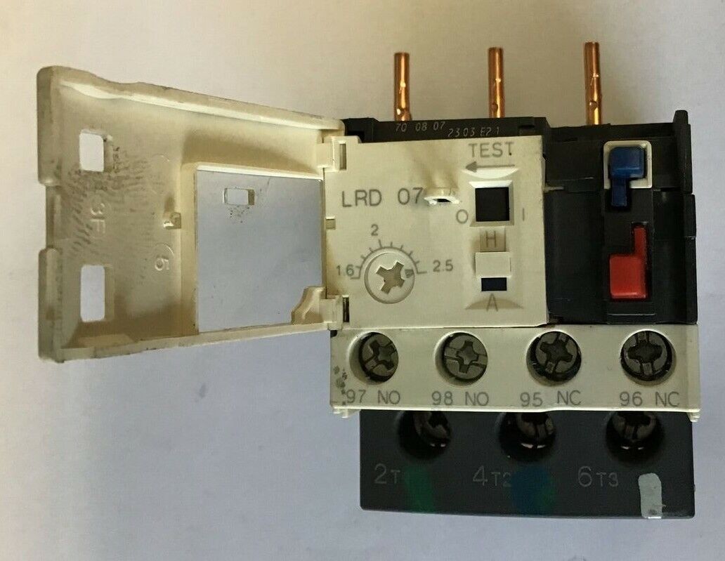 TELEMECANIQUE LRD 07 1.6-2.5A 690VAC 6KV CLASS 10 OVER LOAD RELAY