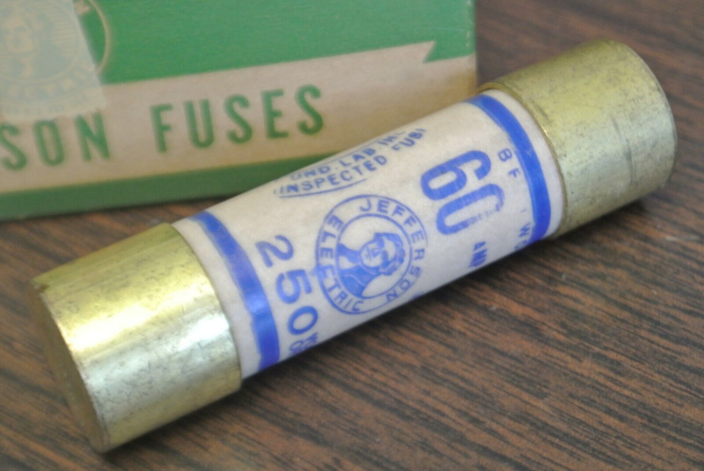 LOT of 8 JEFFERSON UNION 380-060 RENEWABLE FUSE / 60A / 250V / NEW SURPLUS