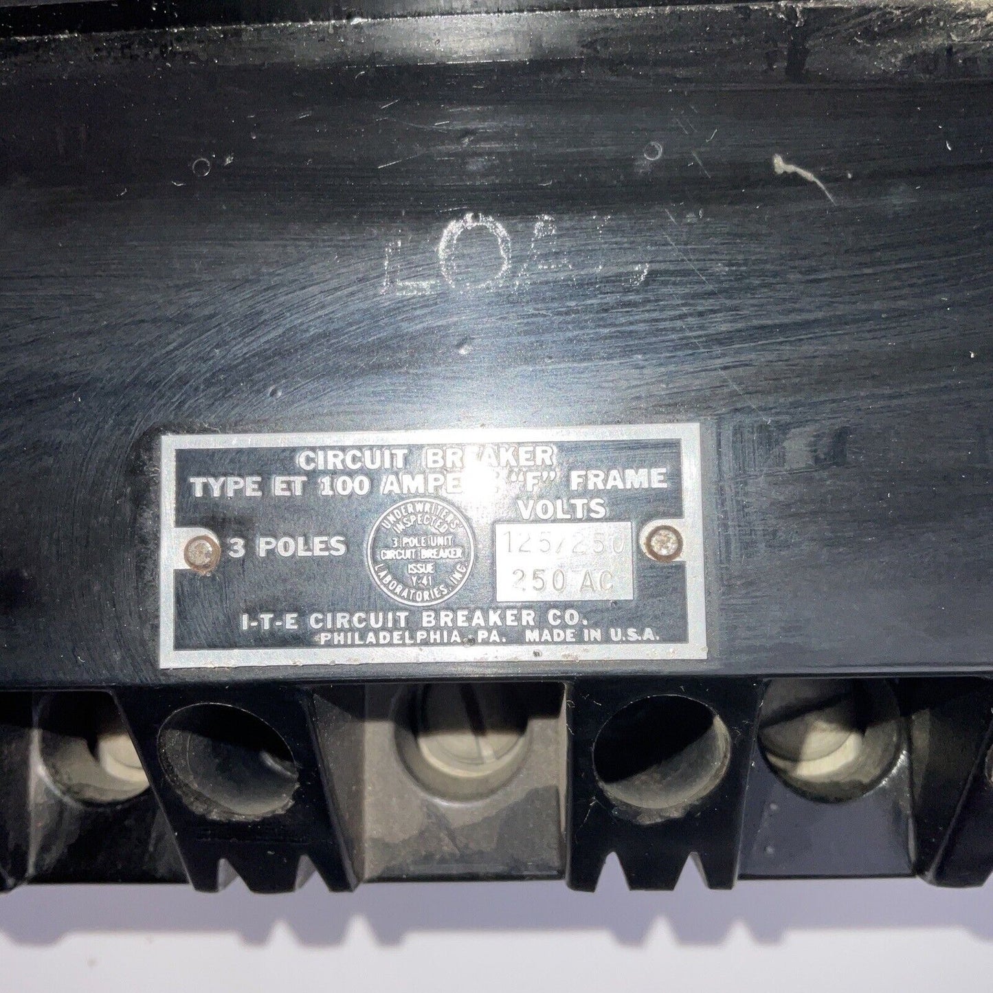 ITE ET 30A CIRCUIT BREAKER 250VAC 3POLE F FRAME