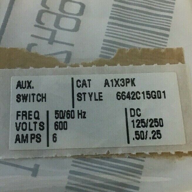 CUTLER HAMMER A1X3PK AUXILIARY SWITCH