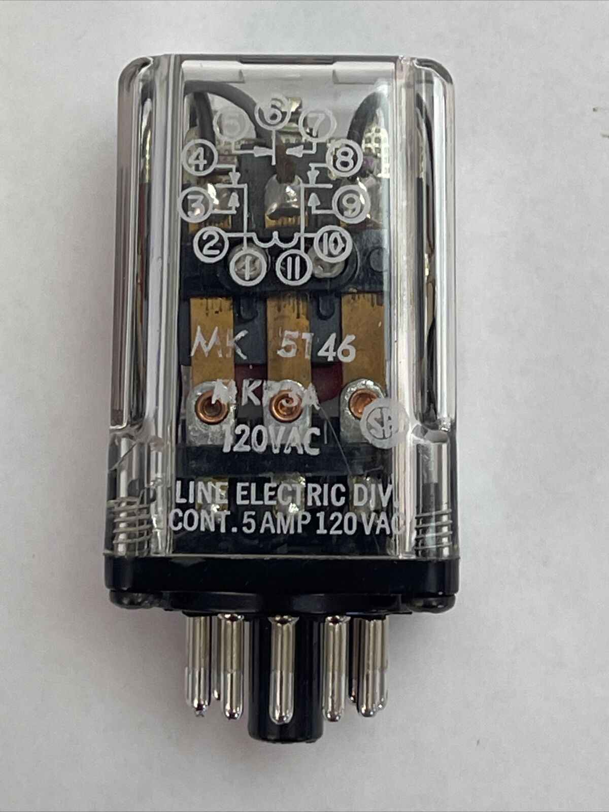 LINE ELECTRIC MK5146 RELAY 120VAC CONT.5A COIL 120VAC