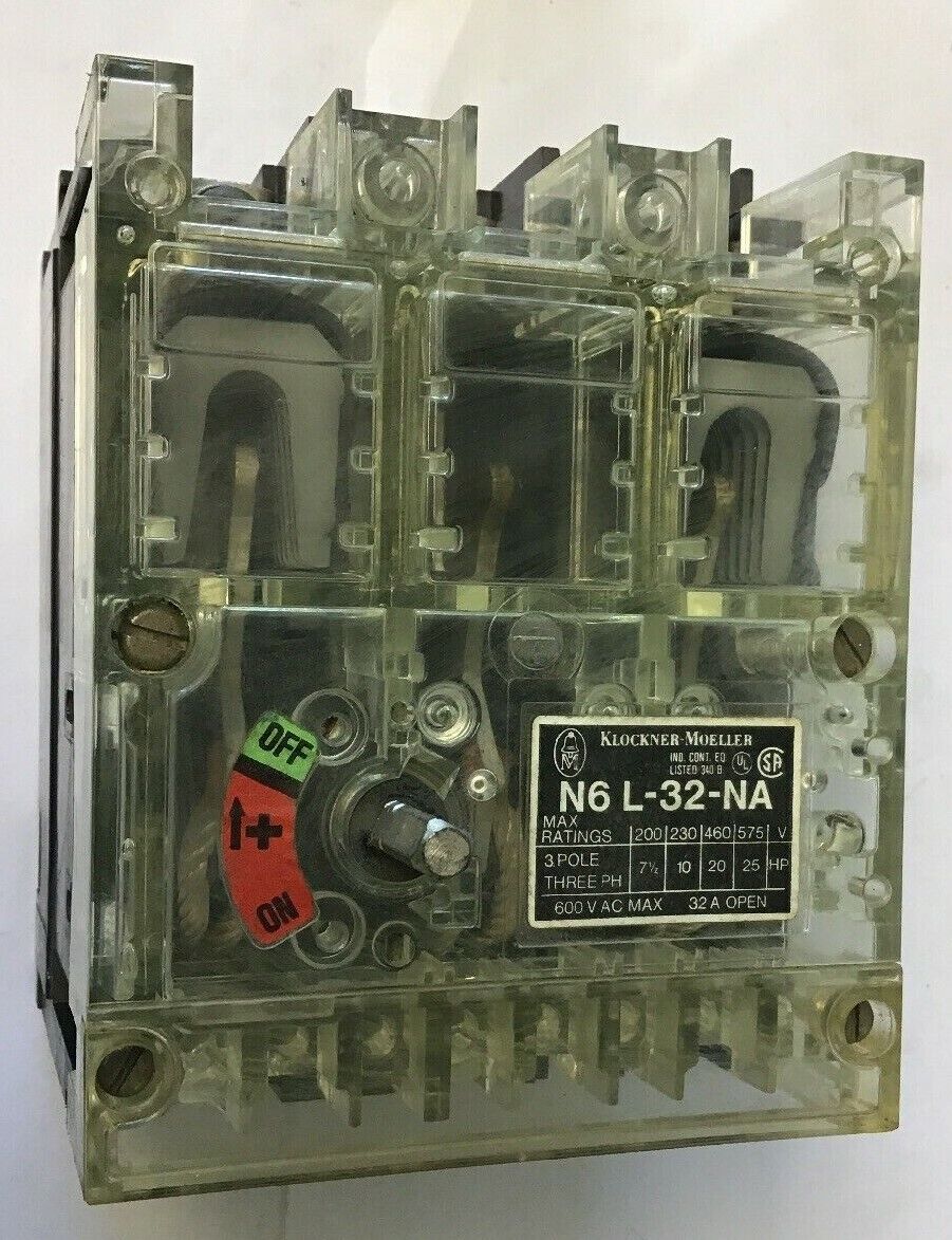 KLOCKNER MOELLER N6 L-32-NA CIRCUIT INTERRUPTER 600VAC 32A