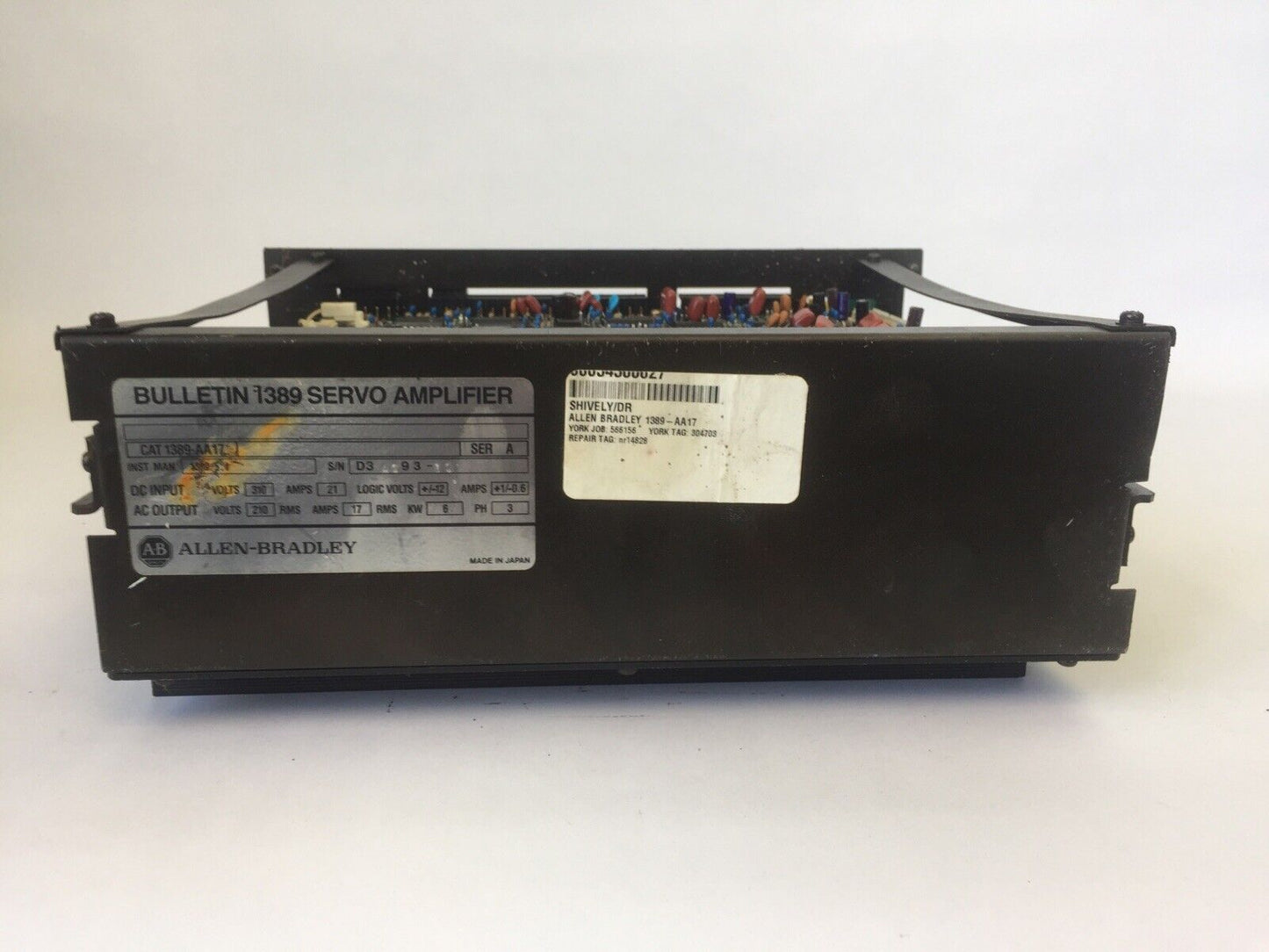 ALLEN BRADLEY 1389-AA17 SERVO AMPLIFIER SER A OUTPUT 210VAC 17A INPUT 310VDC 21A