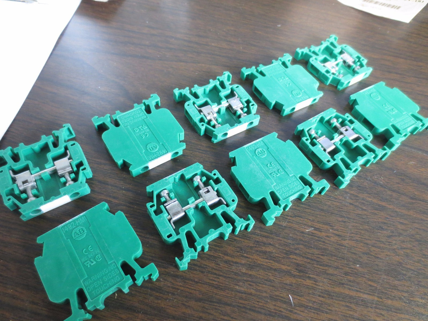 A-B 1492-HM1 / 1492-HM1G TERMINAL BLOCKS GREEN - NEW SURPLUS - LOT of 10