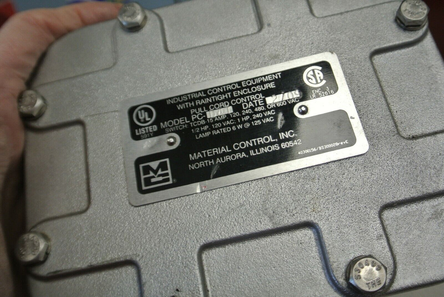 MATERIAL CONTROL PC-D4T / PCD-4T PULL-CORD SWITCH / DOUBLE SIDED PULL APPLETON?