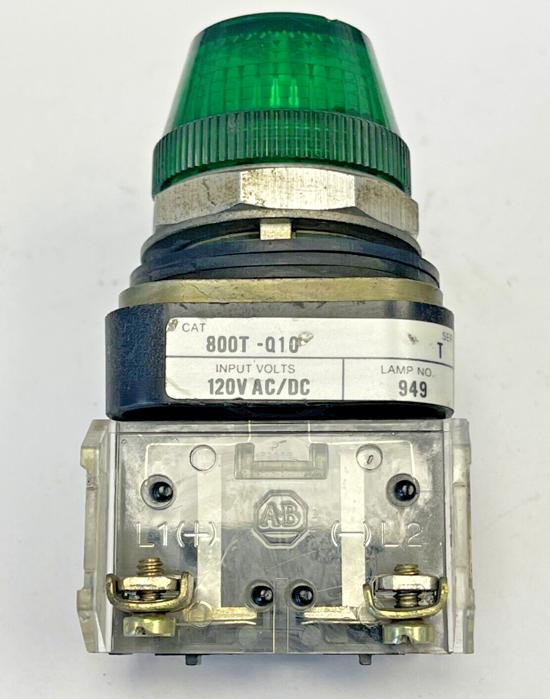 ALLEN-BRADLEY - 800T-Q10 - SERIES T - PILOT - GREEN - LIGHT UNIT - 120V