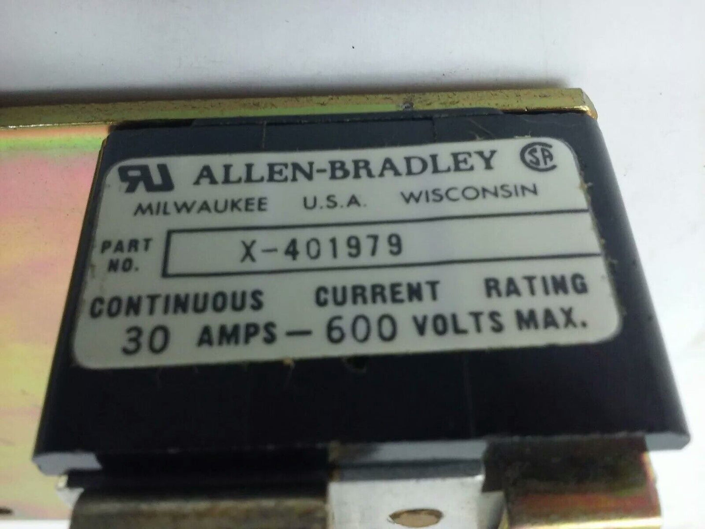 ALLEN BRADLEY 1494F-C663 SER. A,FUSE BLOCK ADAPTER PLATE KIT,60A,600V,W/X-401979