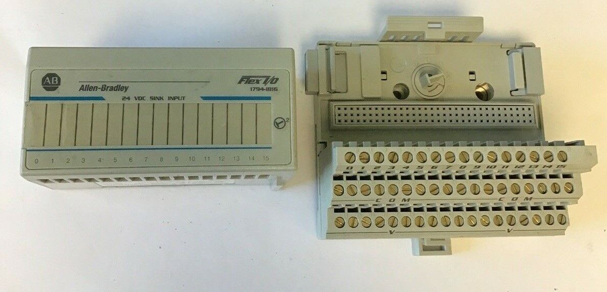 ALLEN BRADLEY 1794-IB16 SER.A REV.B01 SINK INPUT W/1794-TB3 SER.A REV.B01 BASE