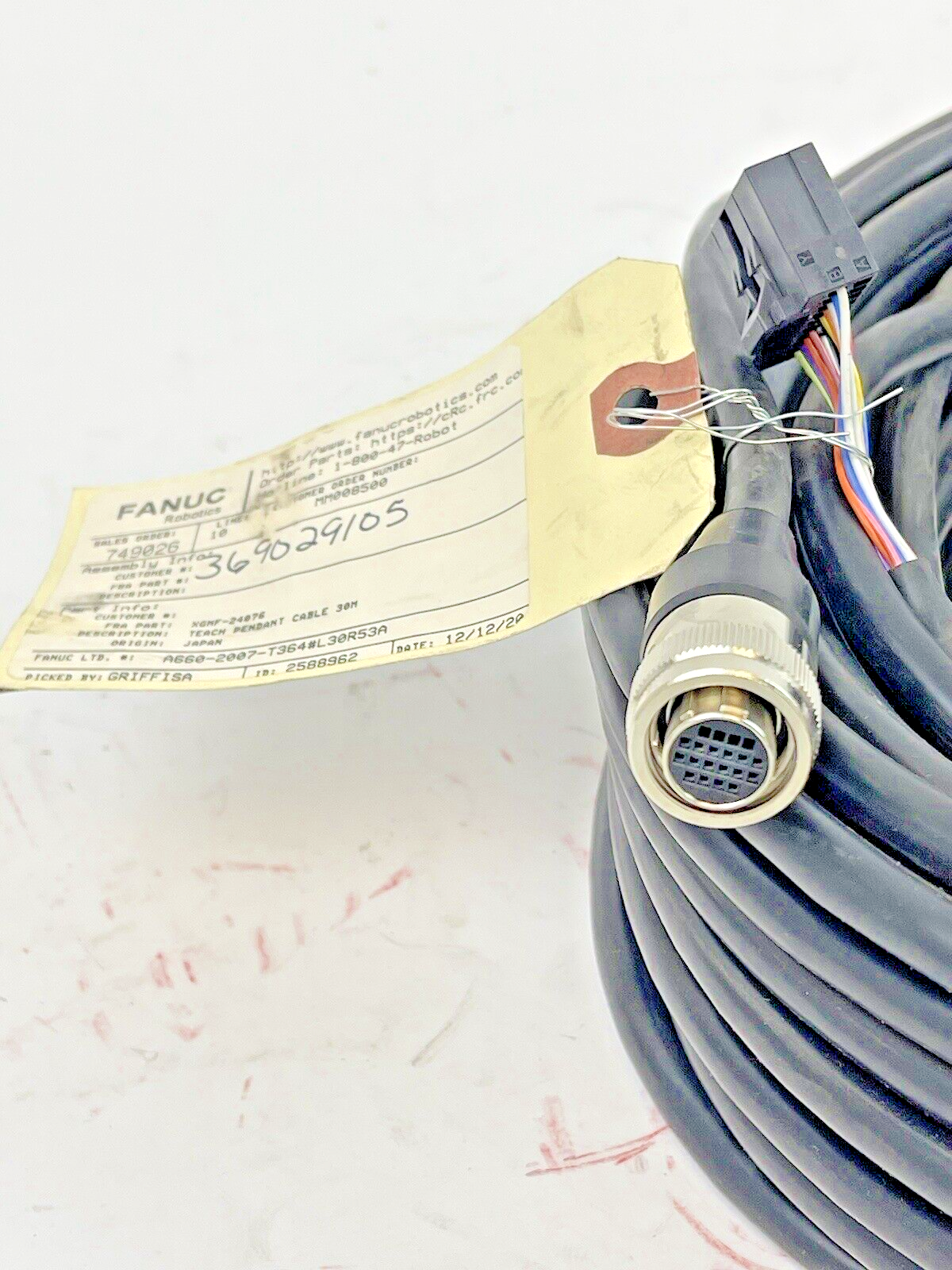 FANUC - A660-2007-T364#L30R53A - TEACH PENDANT CABLE - 30M L