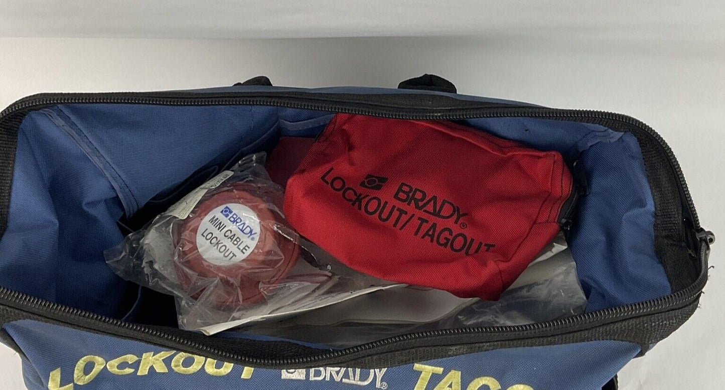 BRADY LOCK OUT TAG OUT KIT PICTURES SHOW INCLUDED ITEMS. SEE DESC. FOR PART#'S