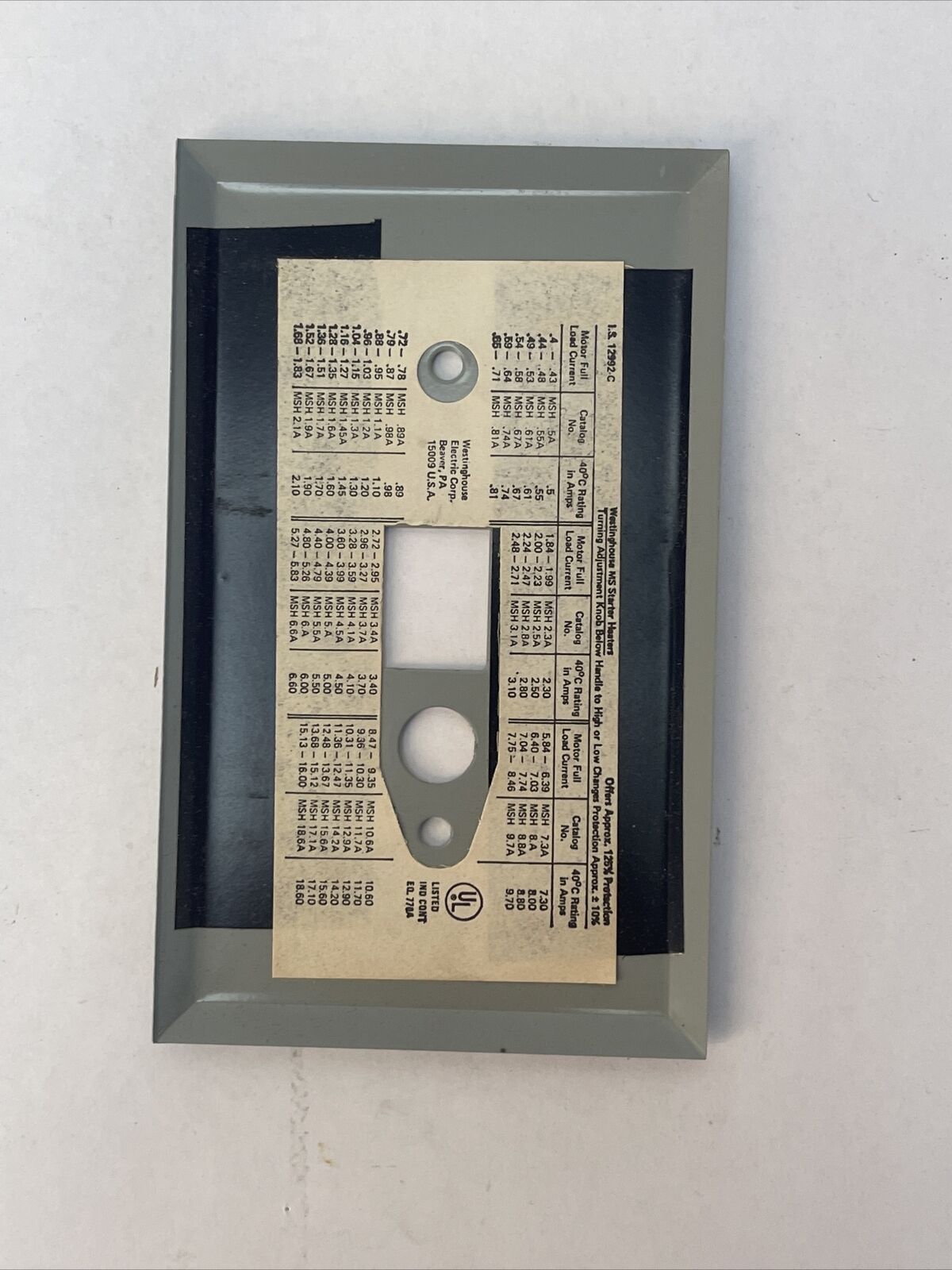 WESTINGHOUSE MST02FN1P MANUAL STARTER SWITCH 2 POLE 1HP 115-230V FLUSH PLATE RED
