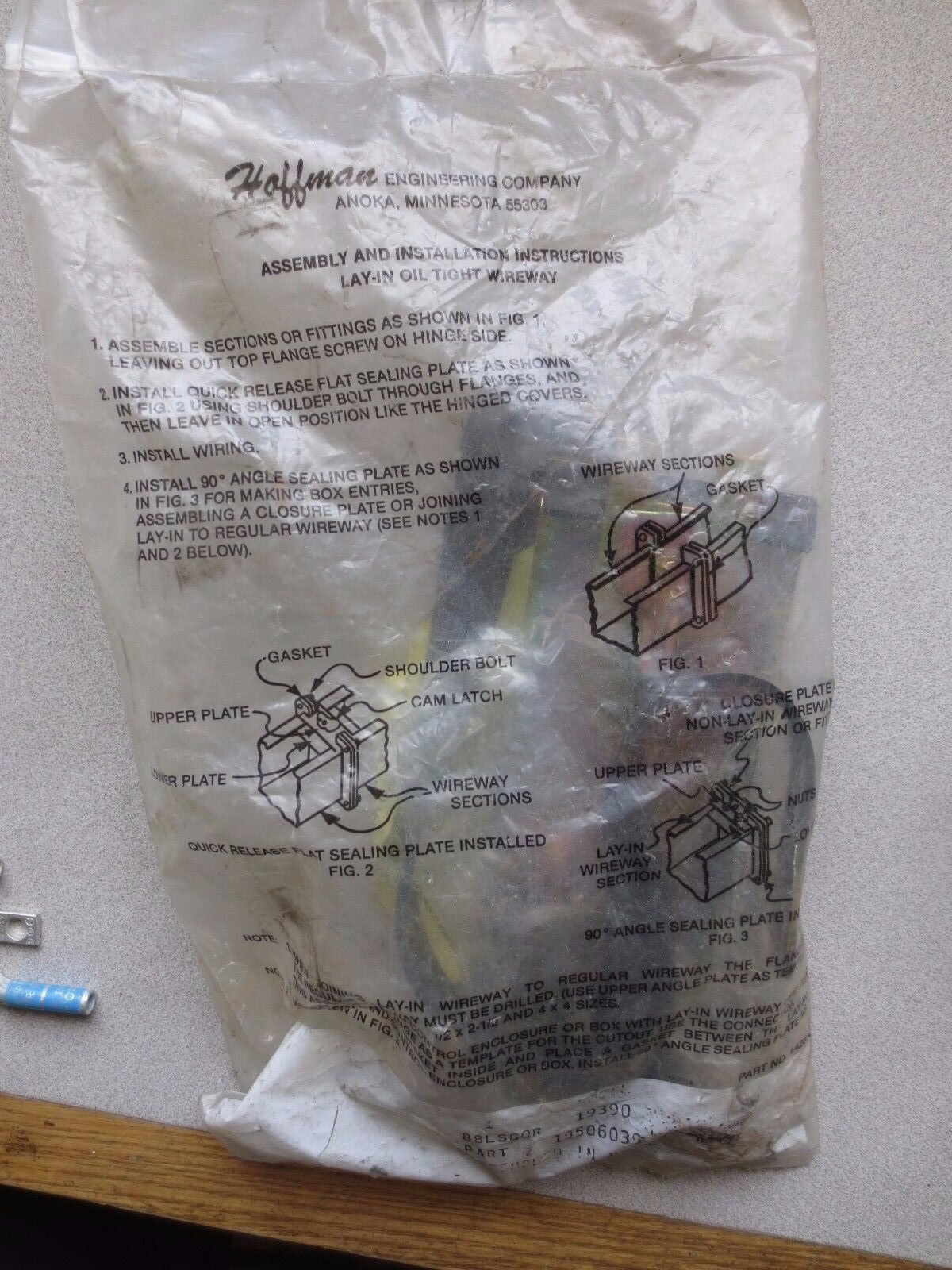 HOFFMAN 88LSGQR WIREWAY SEAL PLATE KIT - NEW SURPLUS, OLD STOCK