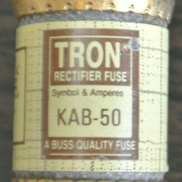 BOX of 10 / BUSSMANN / TRON KAB50 RECTIFIER FUSE / 250V / 50A / NEW SURPLUS