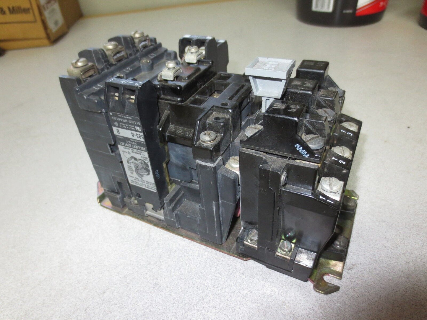ALLEN-BRADLEY 509-BOD Ser. B FULL VOLTAGE NON-REVERSING STARTER + 595-A, 595-AA