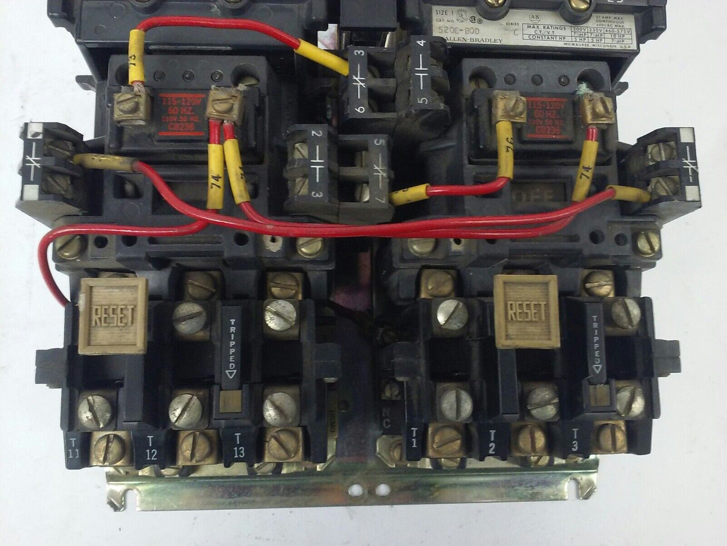 ALLEN BRADLEY, 520E-BOD , SER. C, REVERSING STARTER, SIZE 1, 600V, 120V COIL