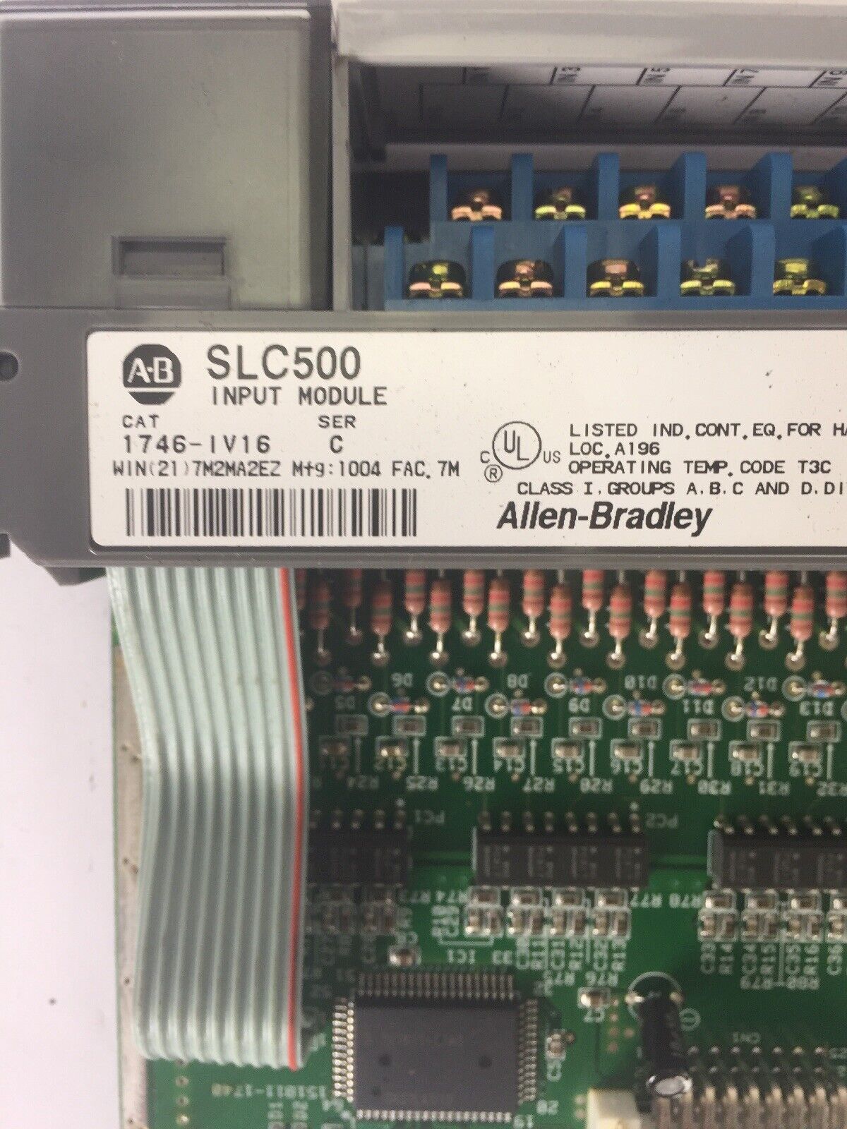 ALLEN BRADLEY 1746-IV16 INPUT MODULE SER C 10-30VDC