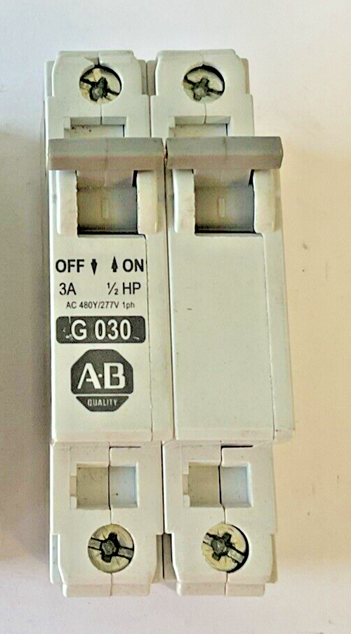 ALLEN BRADLEY 1492-CB2 H 030 / G 030 CIRCUIT BREAKER 3A 2POLE SER.C ***LOTOF2***