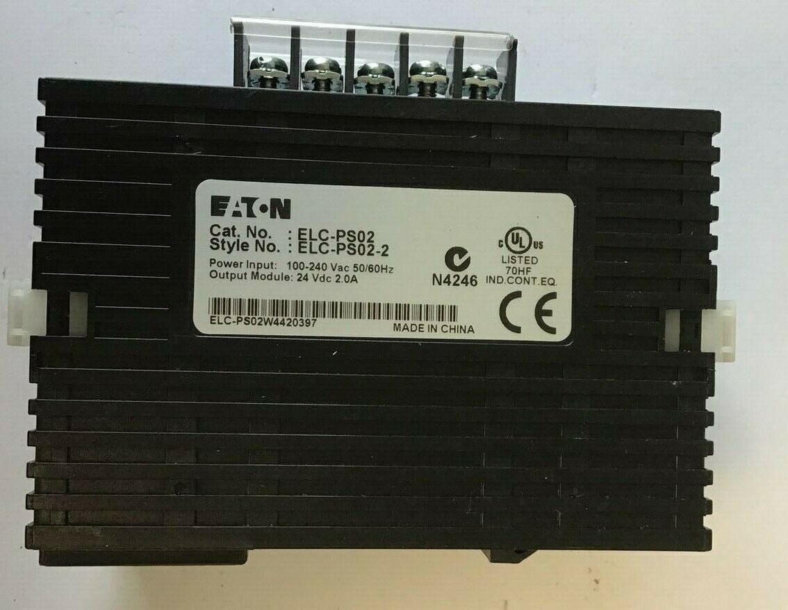 EATON ELC-PS02 POWER SUPPLY 100-240VAC 50/60HZ 24VDC 2.0A