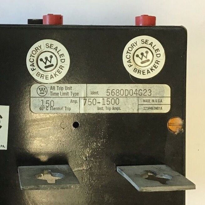 WESTINGHOUSE HLB3150T TRIP UNIT 150A 750-1500 TRIP AMPS 5680D04G23