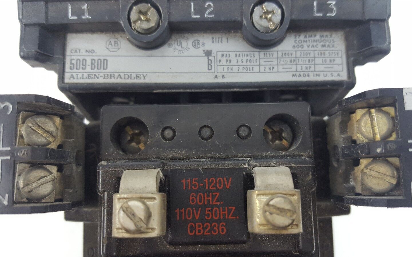 Allen Bradley 509-B0D Ser. B Contactor Motor Starter