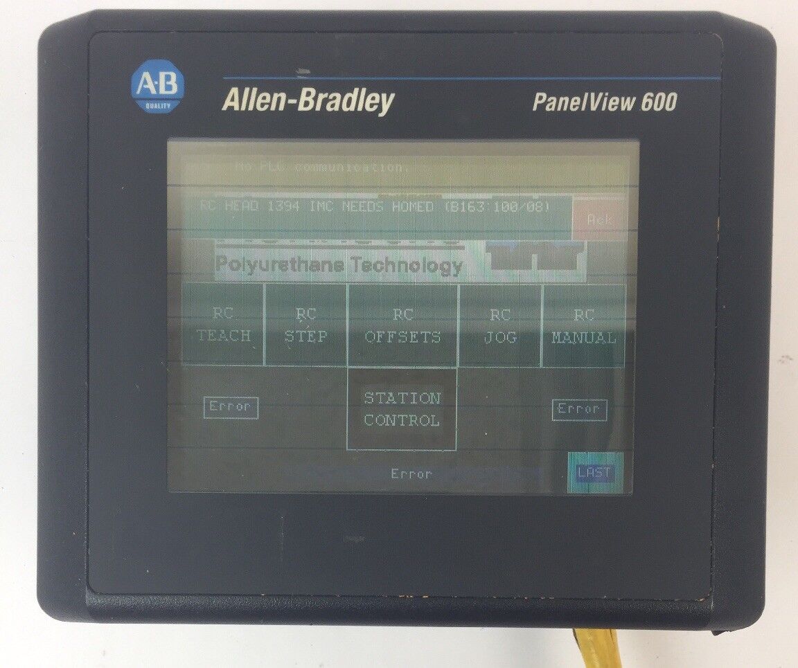 ALLEN BRADLEY 2711-T6C1L1 PANEL VIEW 600 TOUCHSCREEN SER A REV D FRN 4.20 24VDC